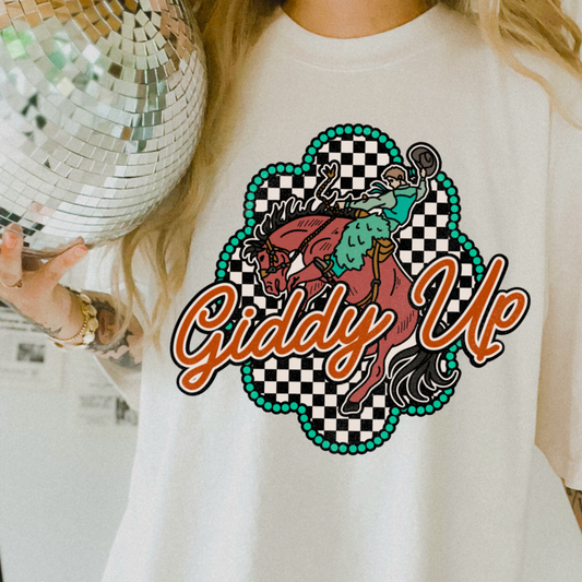 Giddy Up Comfort Color Graphic Tee