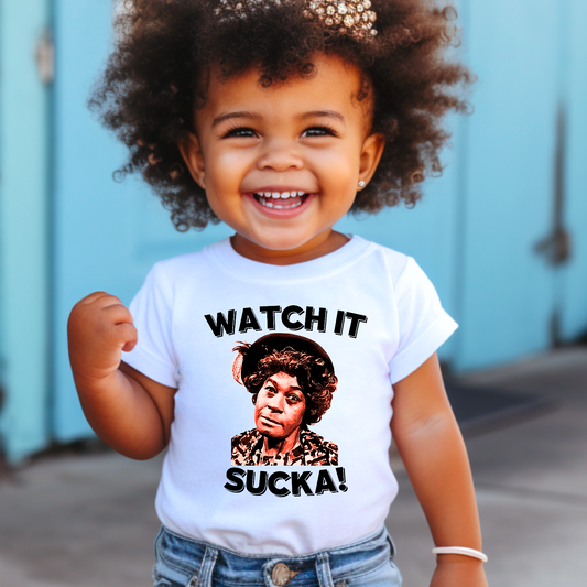 Aunt Esther Watch It Sucka 80’s/90’s Classic Youth Comfort Color Graphic Tee
