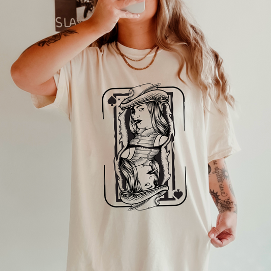 Cowgirl’s Hold The Ace’s Card Comfort Color Graphic Tee