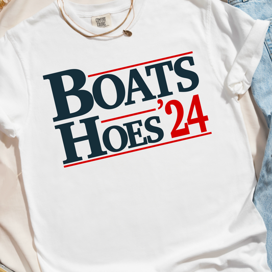 Boats And Hoes 2024 Comfort Color Graphic Tee