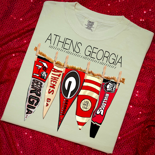 Athens Pennant Flag Comfort Color Graphic Tee
