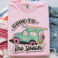 Gone To The Beach Comfort Color Graphic Tee As Pictured Is  Blossom