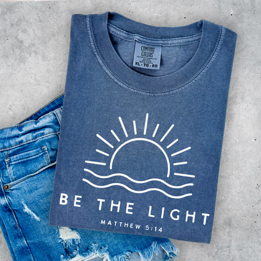 Be The Light  Comfort Color Graphic Tee