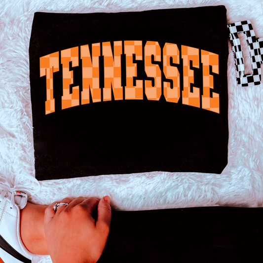 Tennessee Checkered Comfort Color Graphic Tee