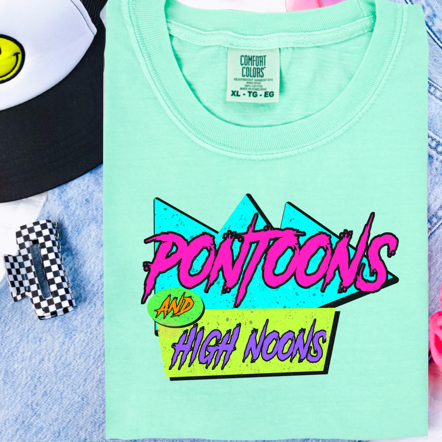 Pontoon’s And High Noons  Comfort Color Graphic Tee