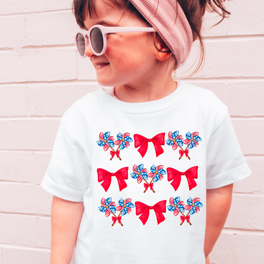 4th Of July Pinwheel Coquette  Comfort Color Graphic Tee
