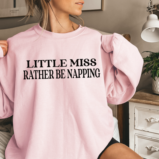 Little Miss Rather Be Napping  Digital Design Instant Download