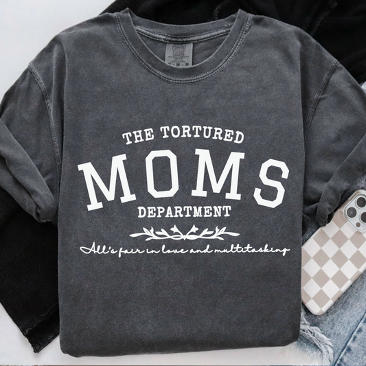 The Tortured Moms Department Comfort Color Graphic Tee