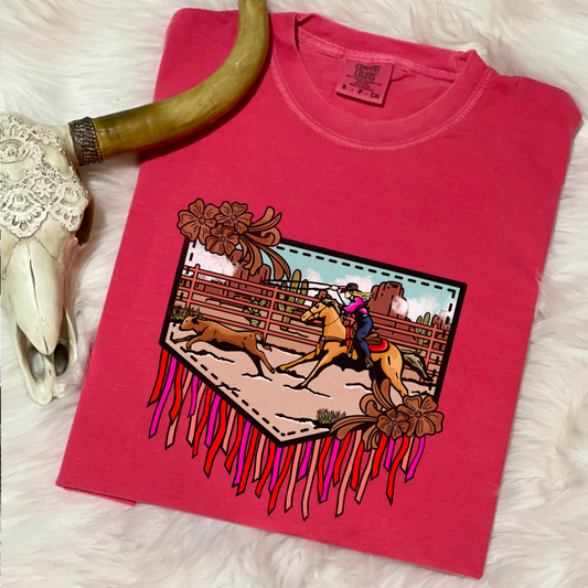 Fringe Cowgirl Comfort Color Graphic Tee