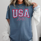 USA Coquette Bow Comfort Color Graphic Tee