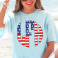 4th Of July  Comfort Color Monogram Graphic Tee
