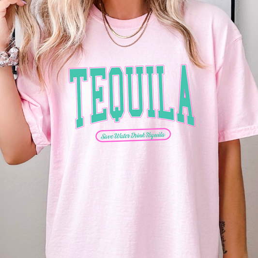 Save Water Drinnk Tequila Comfort Color Graphic Tee