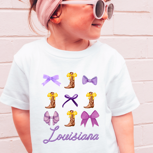 Louisiana Coquette Youth Comfort Color Graphic Tee