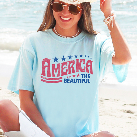 America The Beautiful Comfort Color Graphic Tee