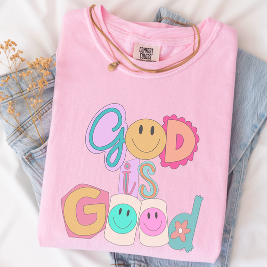 God Is Good Comfort Color Graphic Tee
