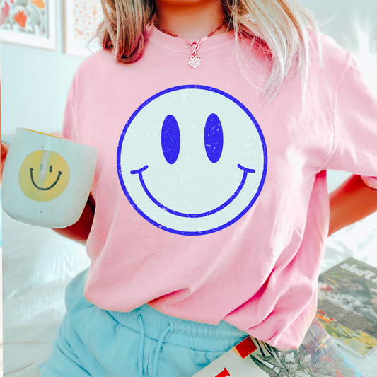 Preppy Face Comfort Color Graphic Tee