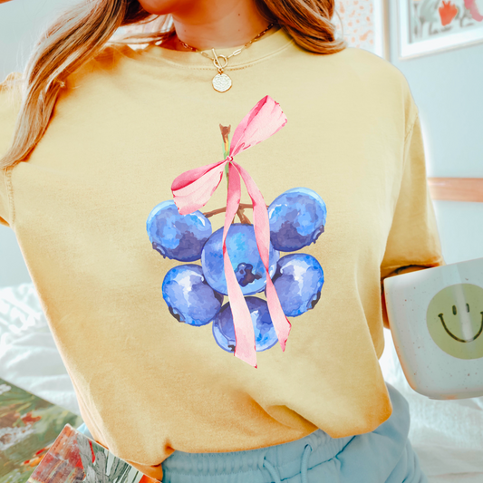 Coquette Blueberries Comfort Color Graphic Tee