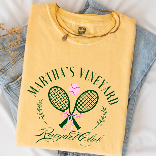 Martha’s  Vineyard Racquet Club Comfort Color Graphic Tee