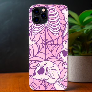 Halloween Pink Bones Phone Sublimation Transfer
