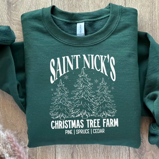 St. Nicks Christmas Tree Farm Print Transfer
