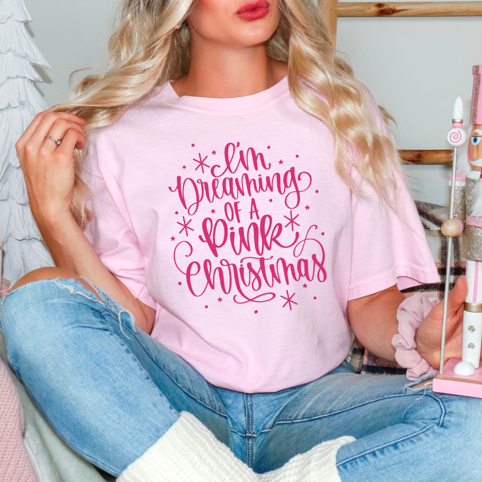 I’m Dreaming Of A Pink Christmas  Print Transfer