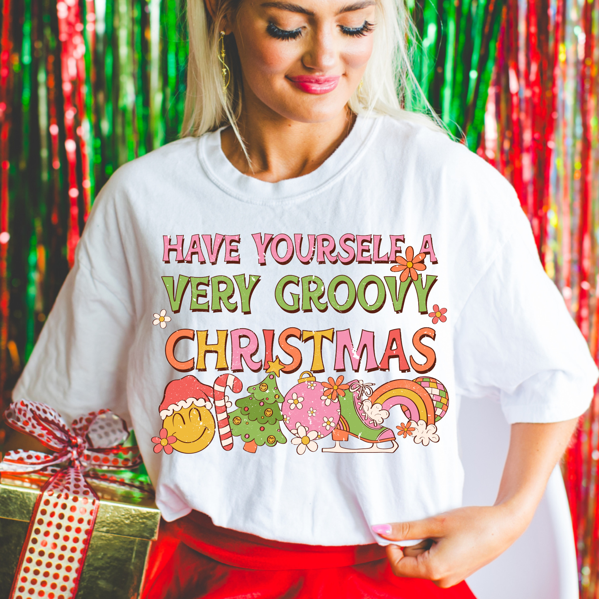 Have Yourself A Very Groovy Christmas Sublimation Transfer