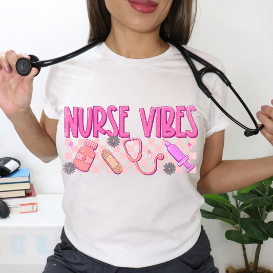 Nurse Vibes Sublimation Transfer