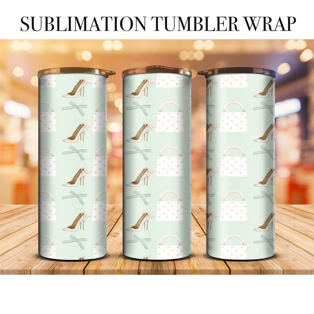 Bows And Heels Sublimation Tumbler Wrap
