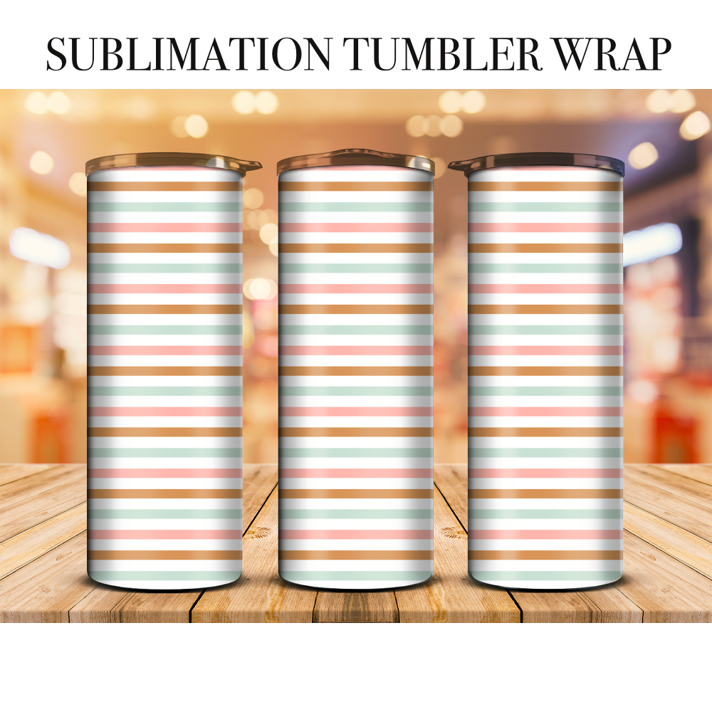 Boho Stripe Sublimation Tumbler Wrap