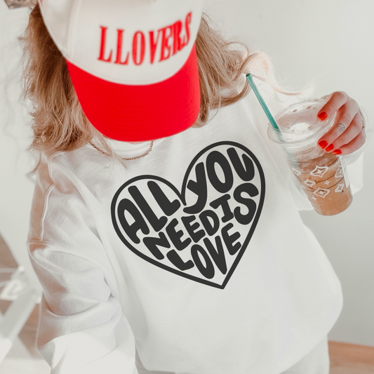 All You Need Is Love Screen Print Transfer