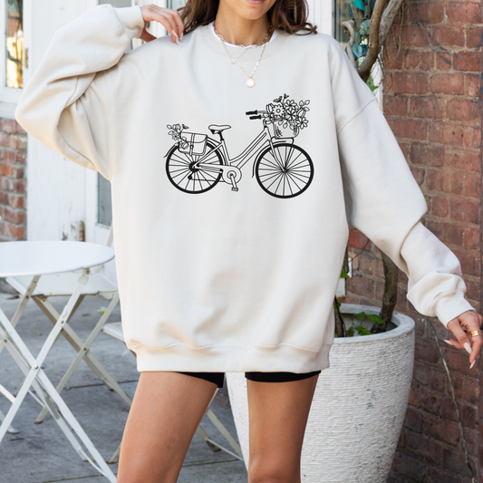 Spring Bicycle Screen Print Transfer