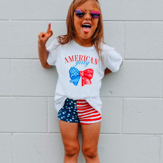 Youth Coquette American Girlie  Comfort Color Graphic Tee