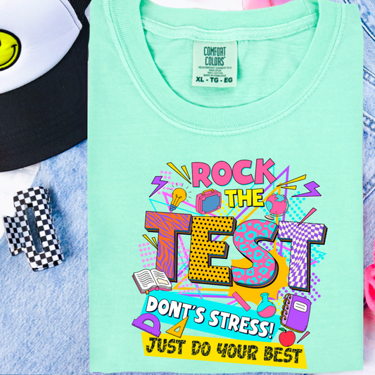 Rock The Test Comfort Color Graphic Tee