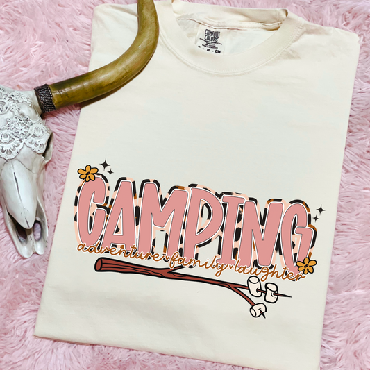 Camping  Comfort Color Graphic Tee