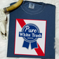 Pure White Trash Comfort Color Graphic Tee
