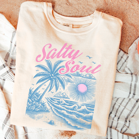 Salty Soul Comfort Color Graphic Tee