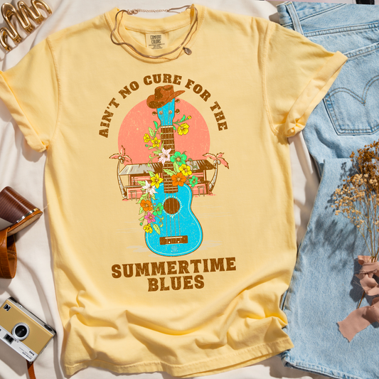 Ain’t No Cure For The Summertime Blues Guitar Version Comfort Color Graphic Tee