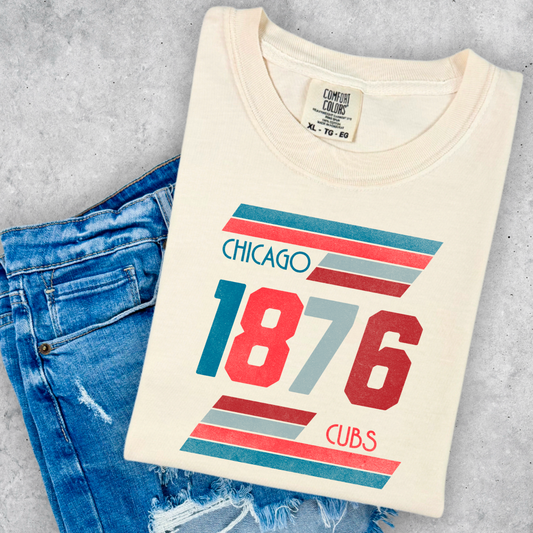 Chicago Retro Baseball Comfort Color Graphic Tee