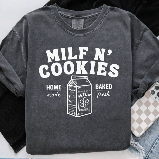 Milf N Cookies Comfort Color Graphic Tee