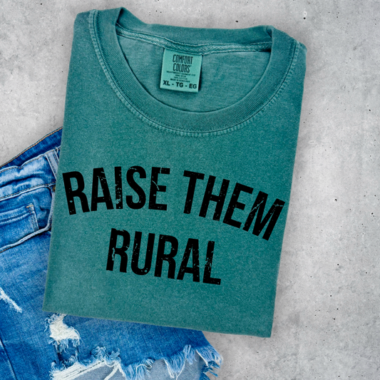 Raise Them Rural Comfort Color Graphic Tee