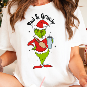 Bad & Grin€h£y Christmas Comfort Color Graphic Tee