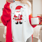 Red Santa with Cup Christmas Gildan Graphic Tee