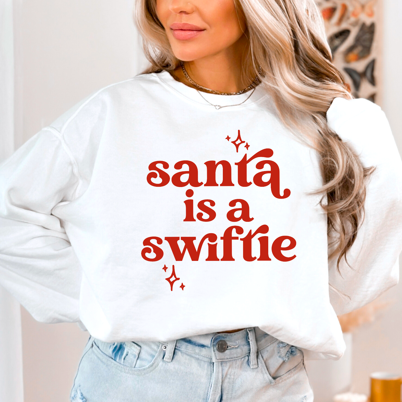 Santa Is A Swiftie  Screen Print Transfer