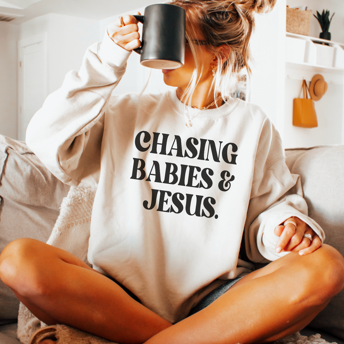 Chasing Babies & Jesus Crewneck Sweatshirt