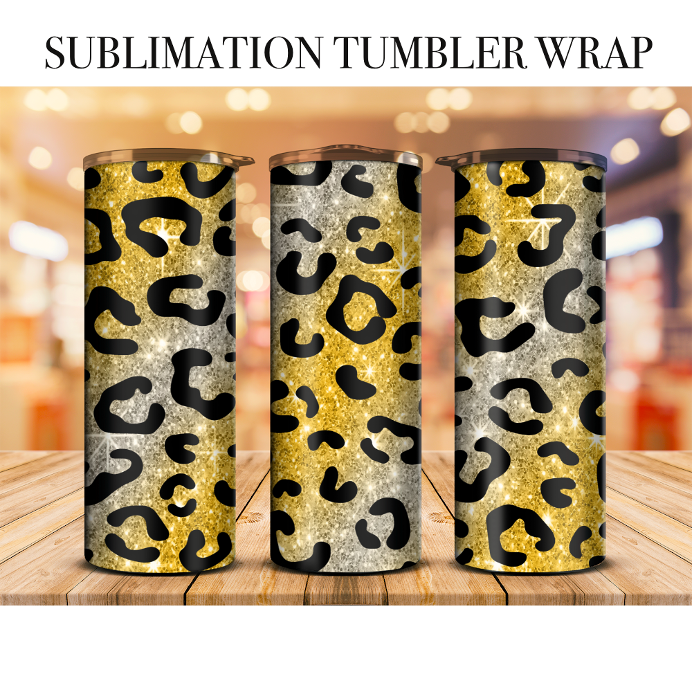 Neon Leopard 71 Tumbler Wrap Sublimation Transfer