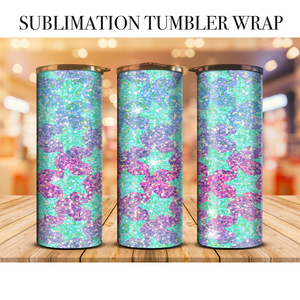 Star Glimmer 2 Tumbler Wrap Sublimation Transfer