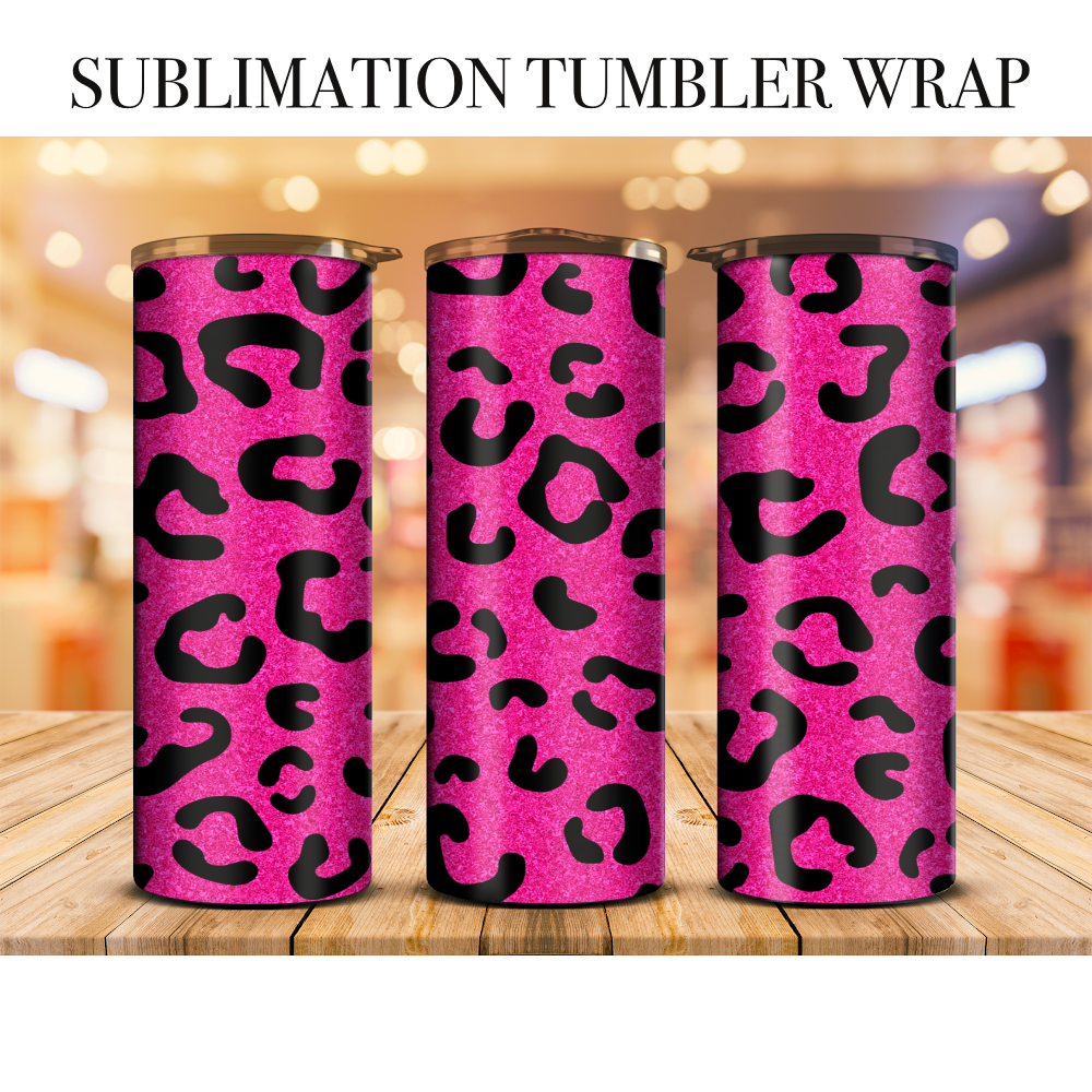 Neon Leopard 51 Tumbler Wrap Sublimation Transfer
