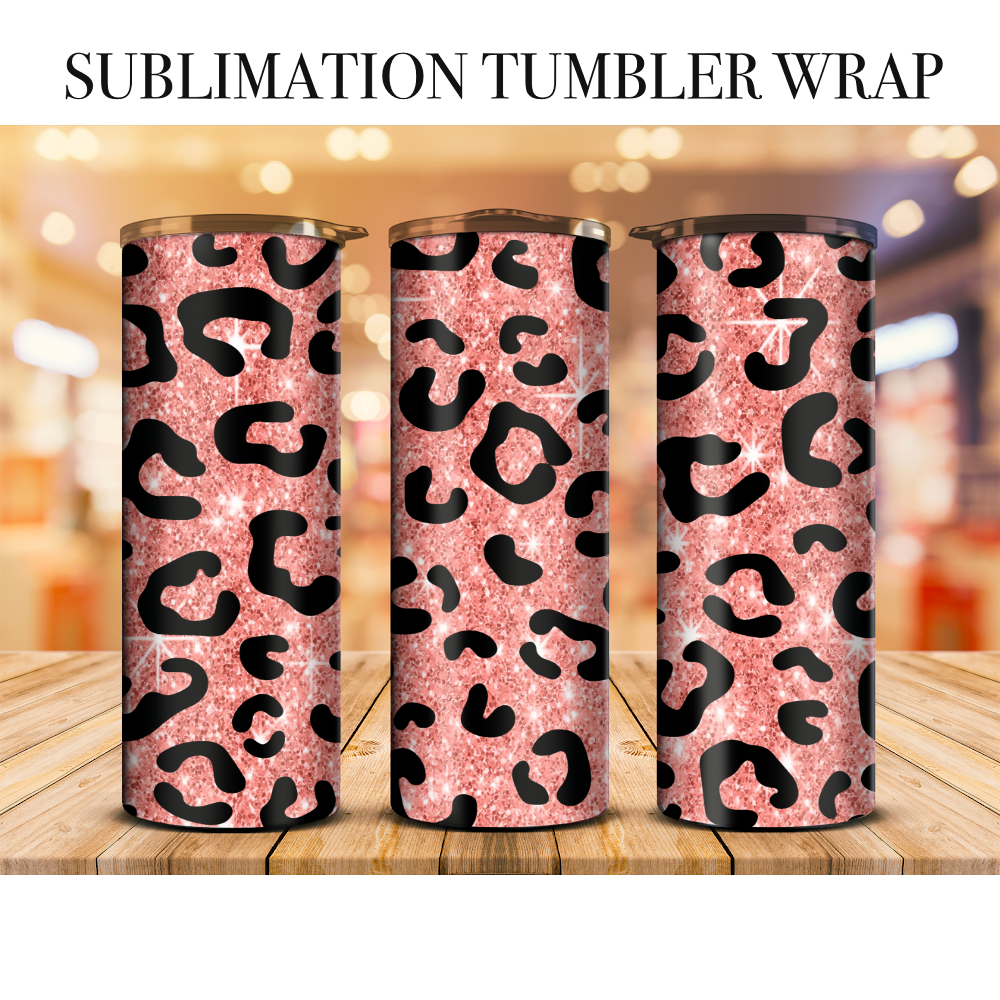 Neon Leopard 36 Tumbler Wrap Sublimation Transfer