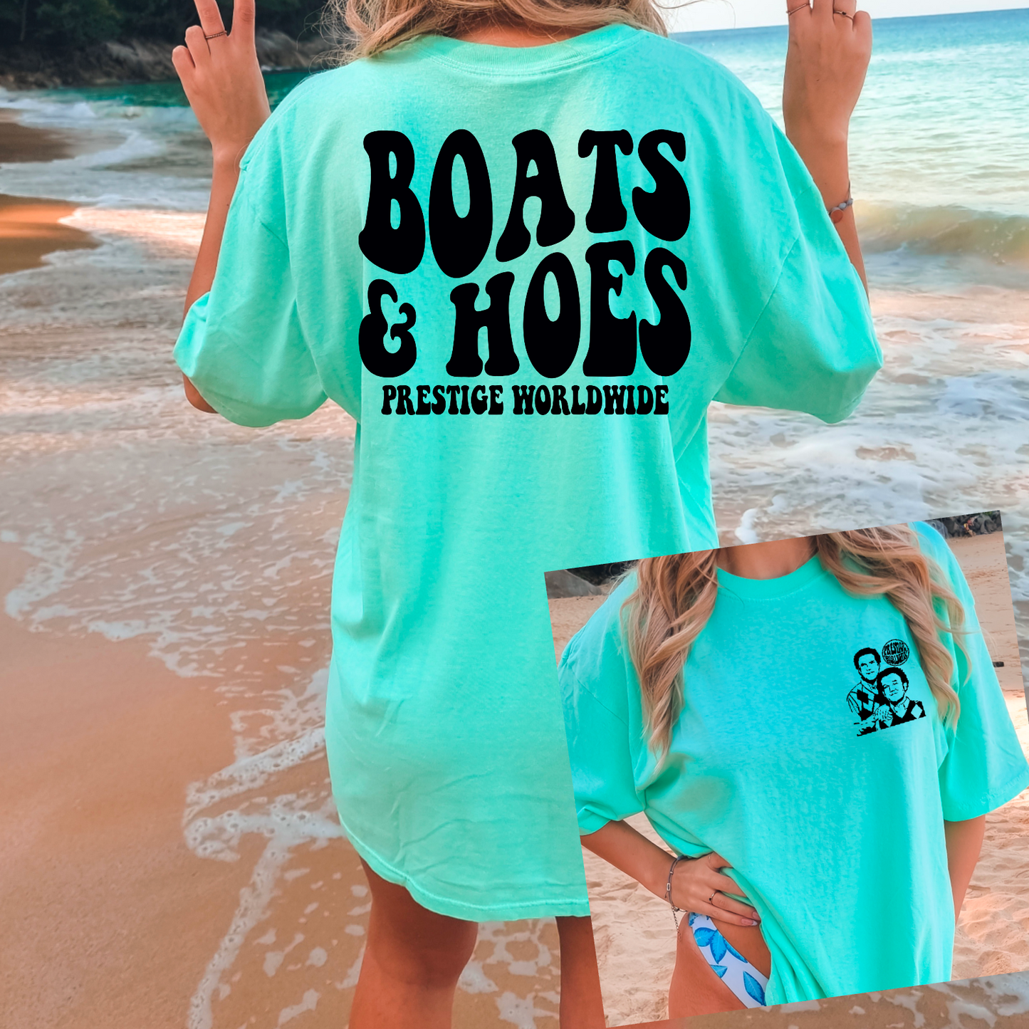 Boats & Hoes Comfort Color Graphic Tee
