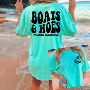 Boats & Hoes Comfort Color Graphic Tee